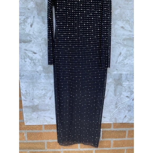 Gianni Bini
Tilly Rhinestone Mesh Crew Neck Long Sleeve Sheath Dress S/M - Picture 8 of 11